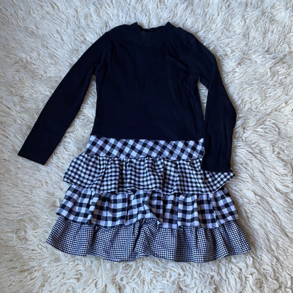 Holiday - Bonnie Jean Plaid Mockneck Dress Sz 12 - Picture 2 of 7